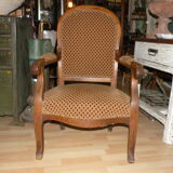 Fauteuil Louis Philippe XIX eme, style Voltaire a dossier bas