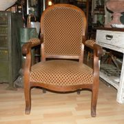 Armchair Louis Philippe XIX eme, Voltaire style with low back.