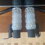 Pair of black and gold wall lamps  50
