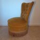 Fauteuil crapaud moutarde