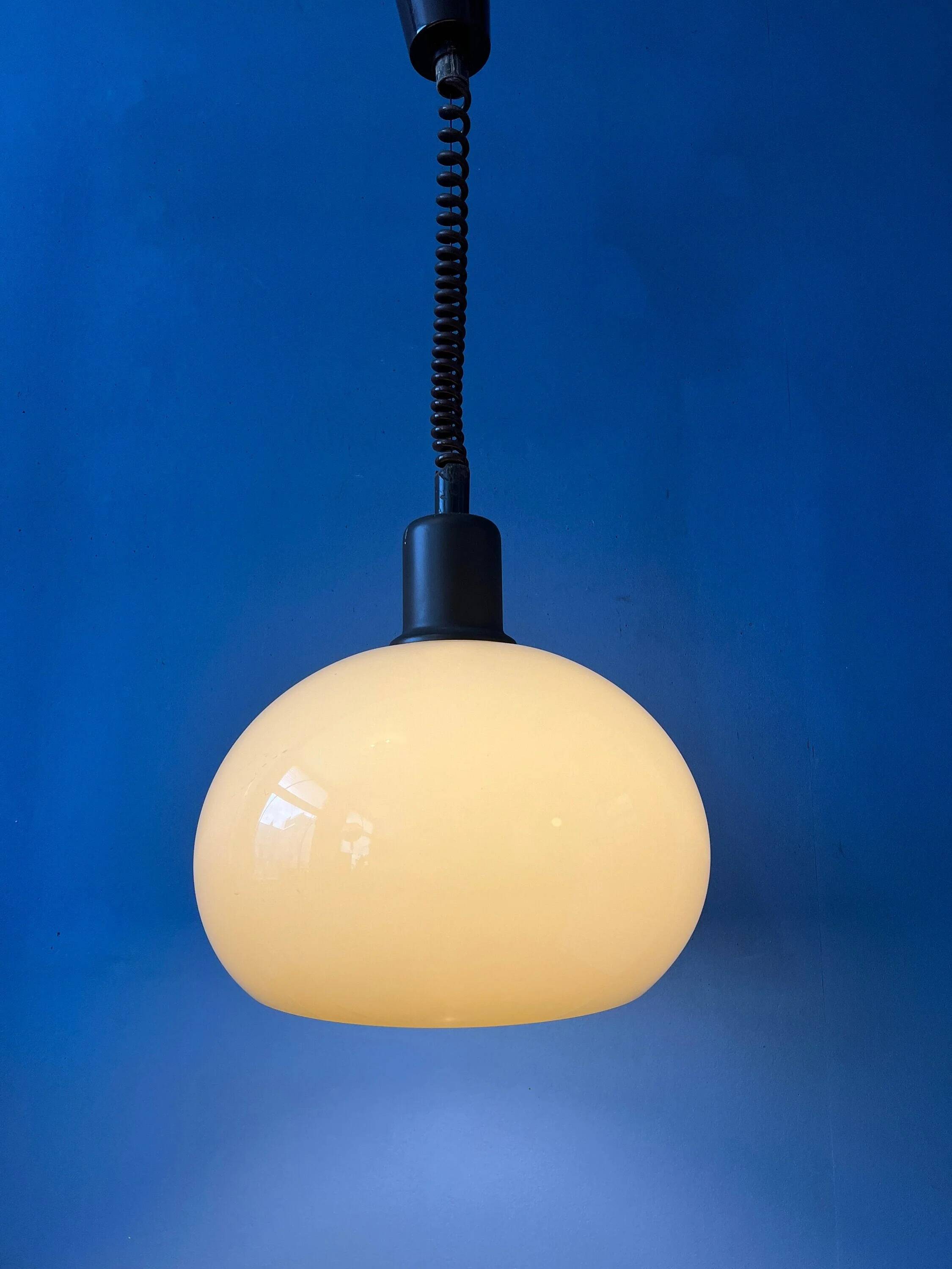 Vintage beige mushroom suspension in acrylic glass