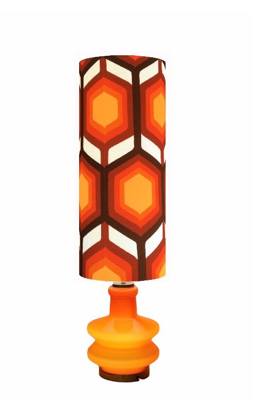 Eternity H75 D30 lampshade - vintage orange fabric