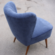 Jeans blue cocktail chair, vintage, 50