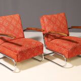 Functionalist Upholstered Armchair by Mücke-Melder | 1930s, Czechoslovakia