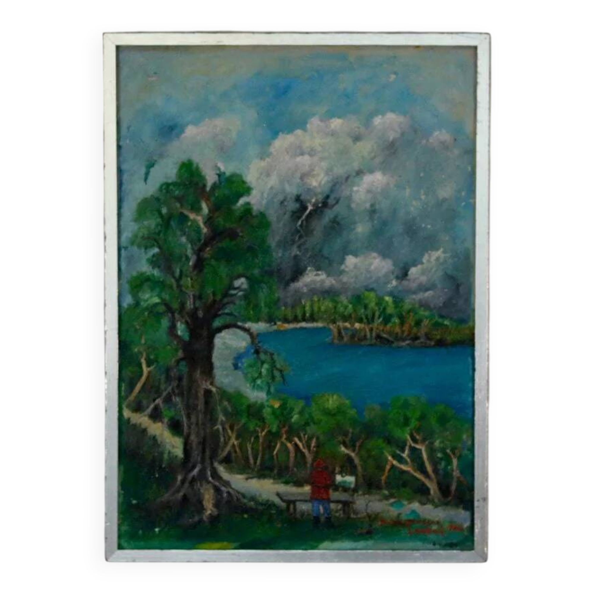 Original Mid Century Swedish Oil on Panel – “London” by Sven Jonsson