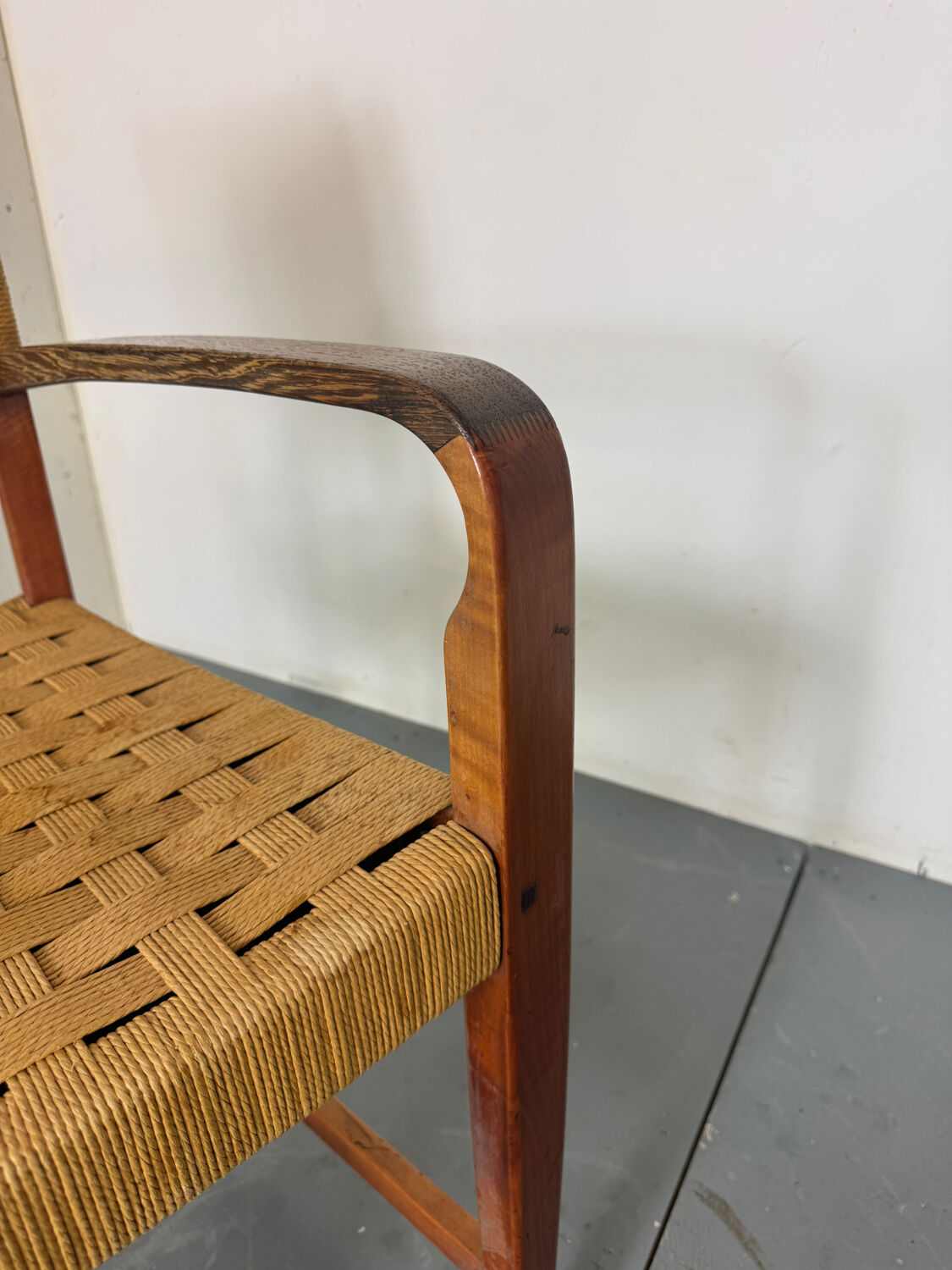 High quality Scandinavian Style Wood and Rope Armchair, 1970s