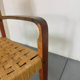 High quality Scandinavian Style Wood and Rope Armchair, 1970s