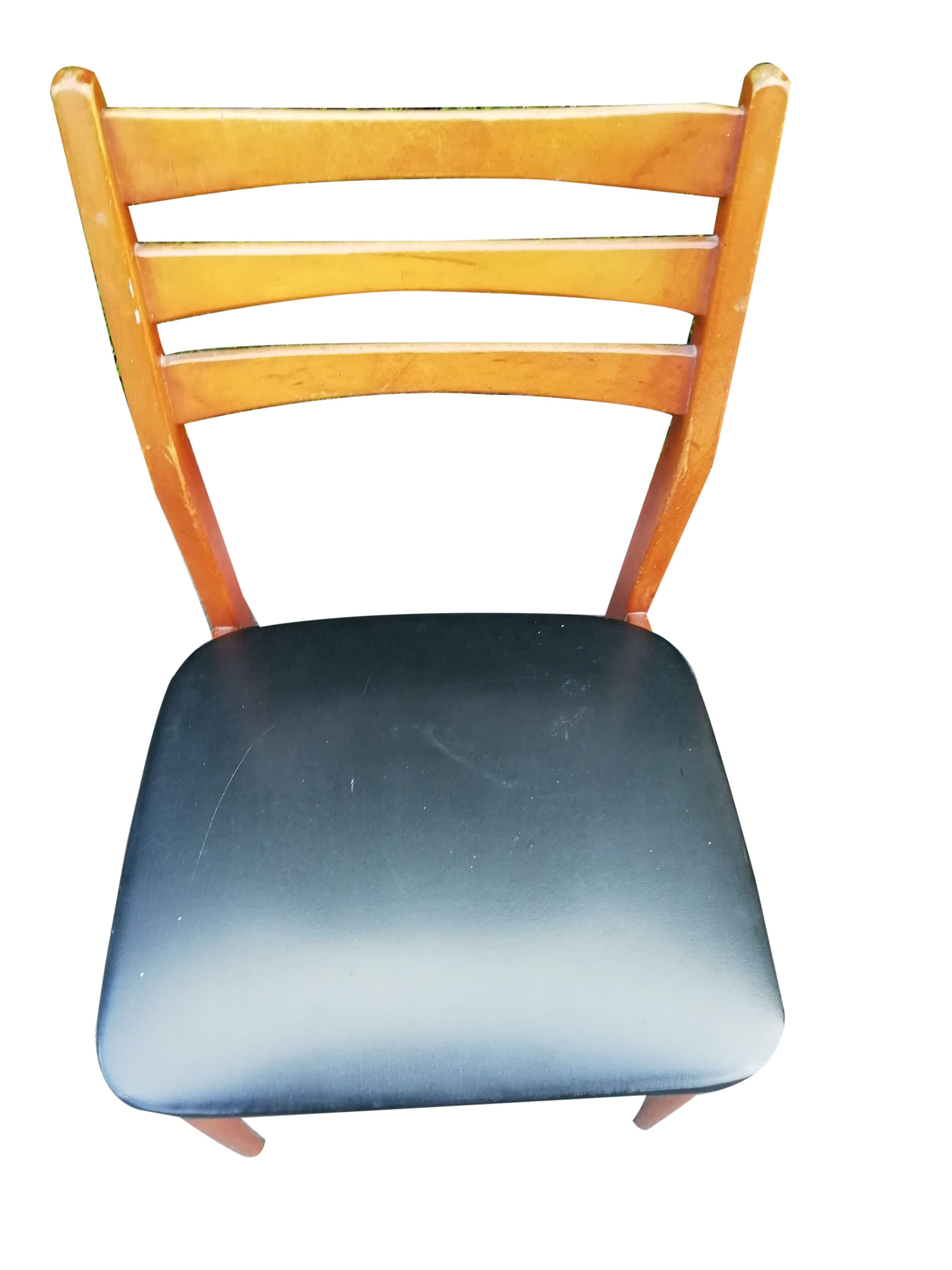 Lot de 4 chaises scandinave vintage 1960