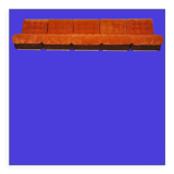 2-color corduroy modular sofa, 1970s