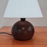 Wooden ball table lamp