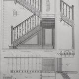 Carpentry board " Escalier à la Française "