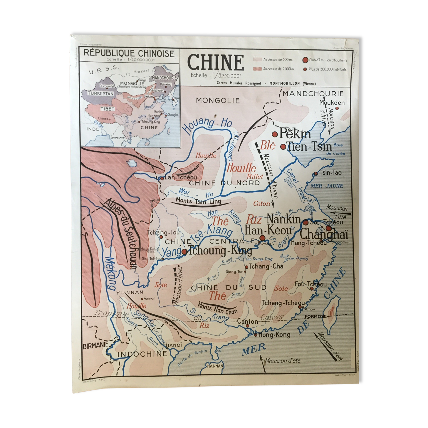 Educational map China and British Isles