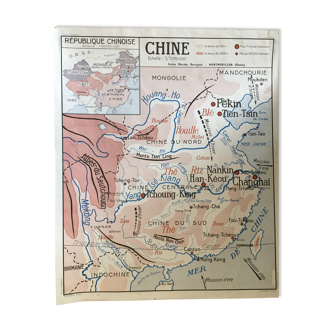 Educational map China and British Isles