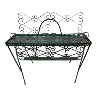 Vintage wrought iron magazine rack, Matego.