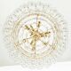 Large chandelier in gilded brass and crystal, Sciolari design by Palwa, Germany, 1970s.