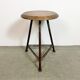 Tabouret d'atelier industriel gris, années 1960