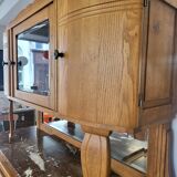 Solid wood and vintage marble