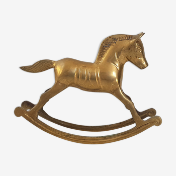 Vintage brass horse