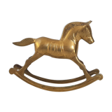 Vintage brass horse