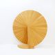Pine folding screen in the shape of a fan, modern style, France, 1970s - Ø 113cm