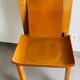 Chaises en orme massif et cuir , Luigi Gorgoni , roche bobois
