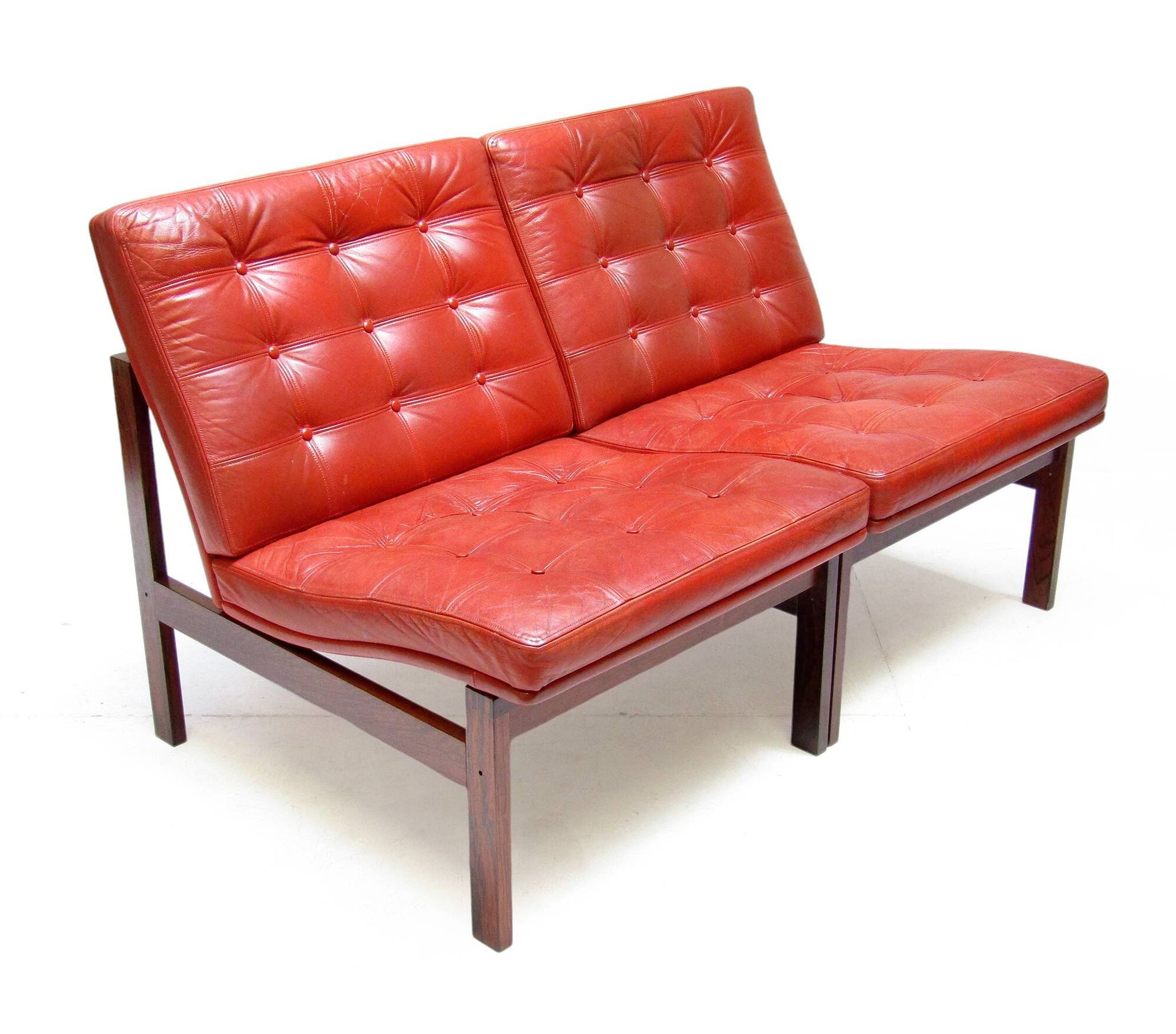 Two Danish Rosewood Lounge Chairs by Ole Knudsen For France & Son