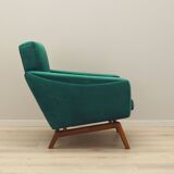 Fauteuil vert, design danois, années 1970, production : Danemark
