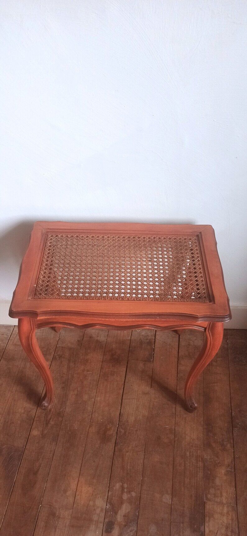 Side table in wooden and canning