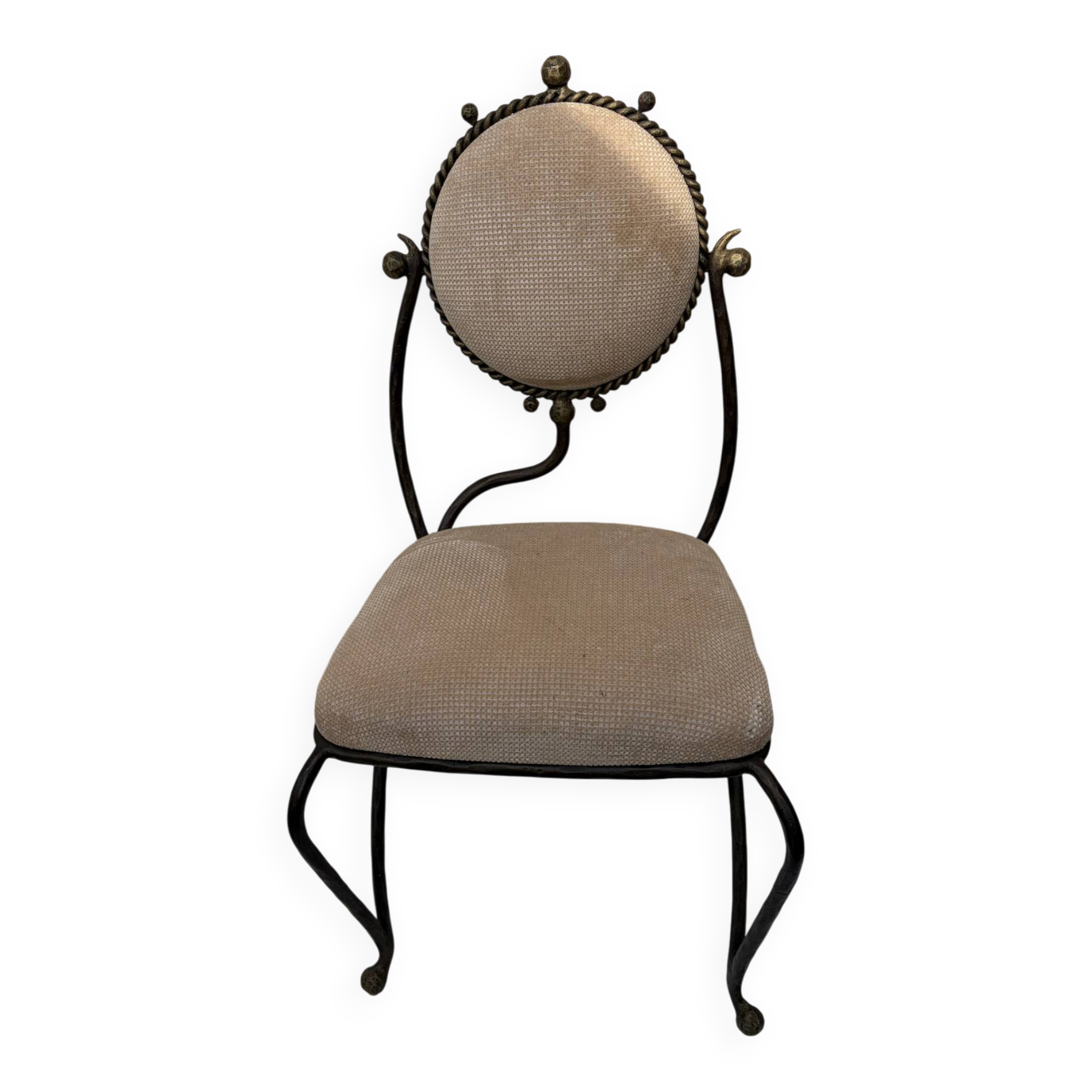 Vintage wrought iron chair design 80s/90s