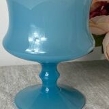 Vintage blue opaline vase