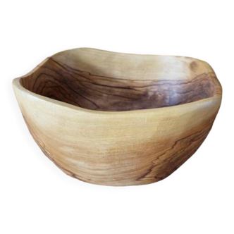 Carved wooden fruit bowl - Work from the 1970s - In the style of Alexandre Noll