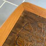 Coffee table wood and ceramic Alain Guyot