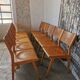 Set of 10 vintage theater chairs compass feet