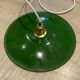 Duo de suspension vintage en tôle émaillée style ferme indus vert et blanc