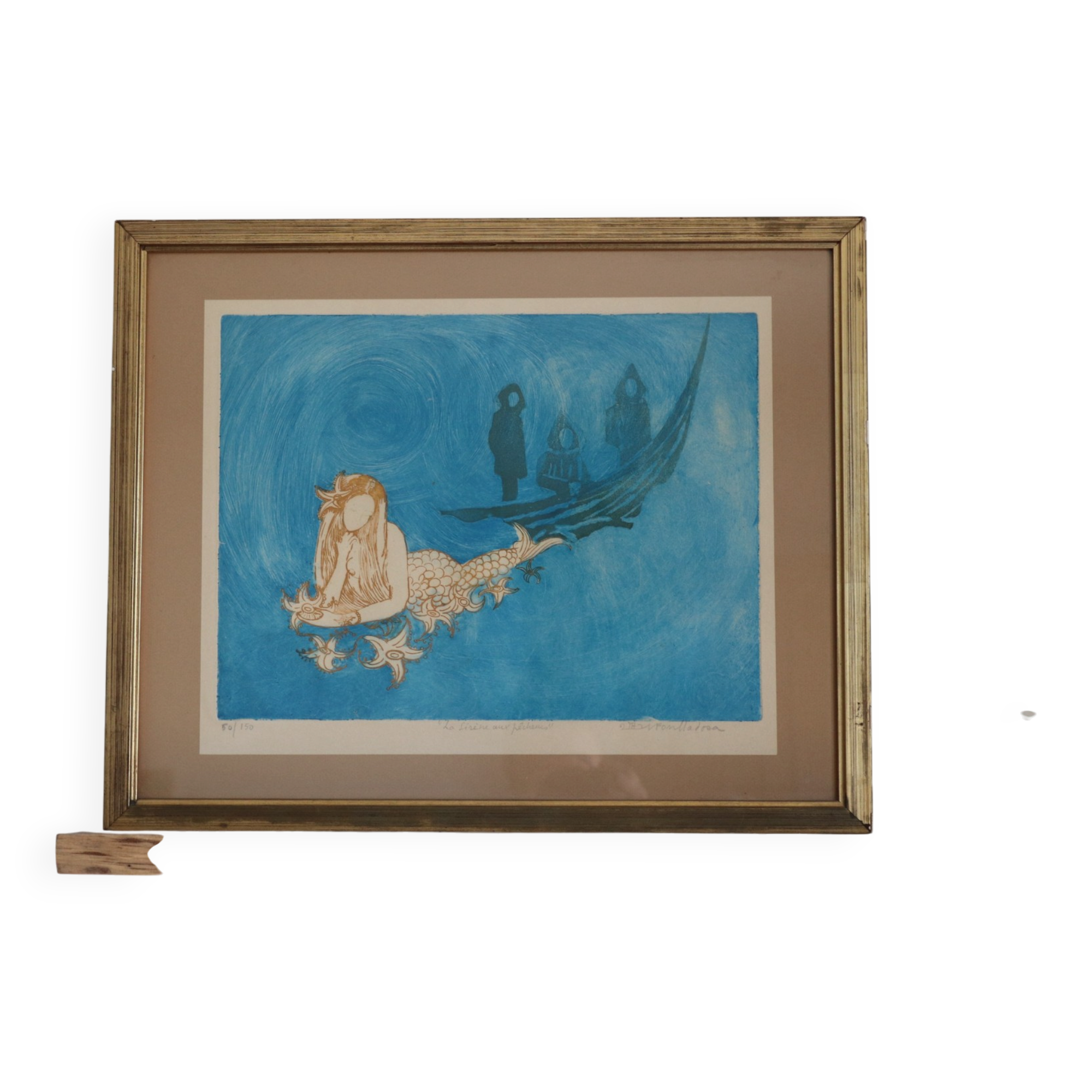 Numbered engraving "The Siren to the Fishermen" – Jean-Henri Fonlla