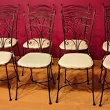 8 wrought iron chairs