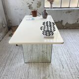 80s lacquered desk and mirror