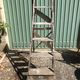 Former painter's stepladder wood 6 marches decoration vintage library
