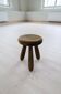 Sculptural stool in stained pine, attributed to Ingvar Hildingsson, Sweden 1970.