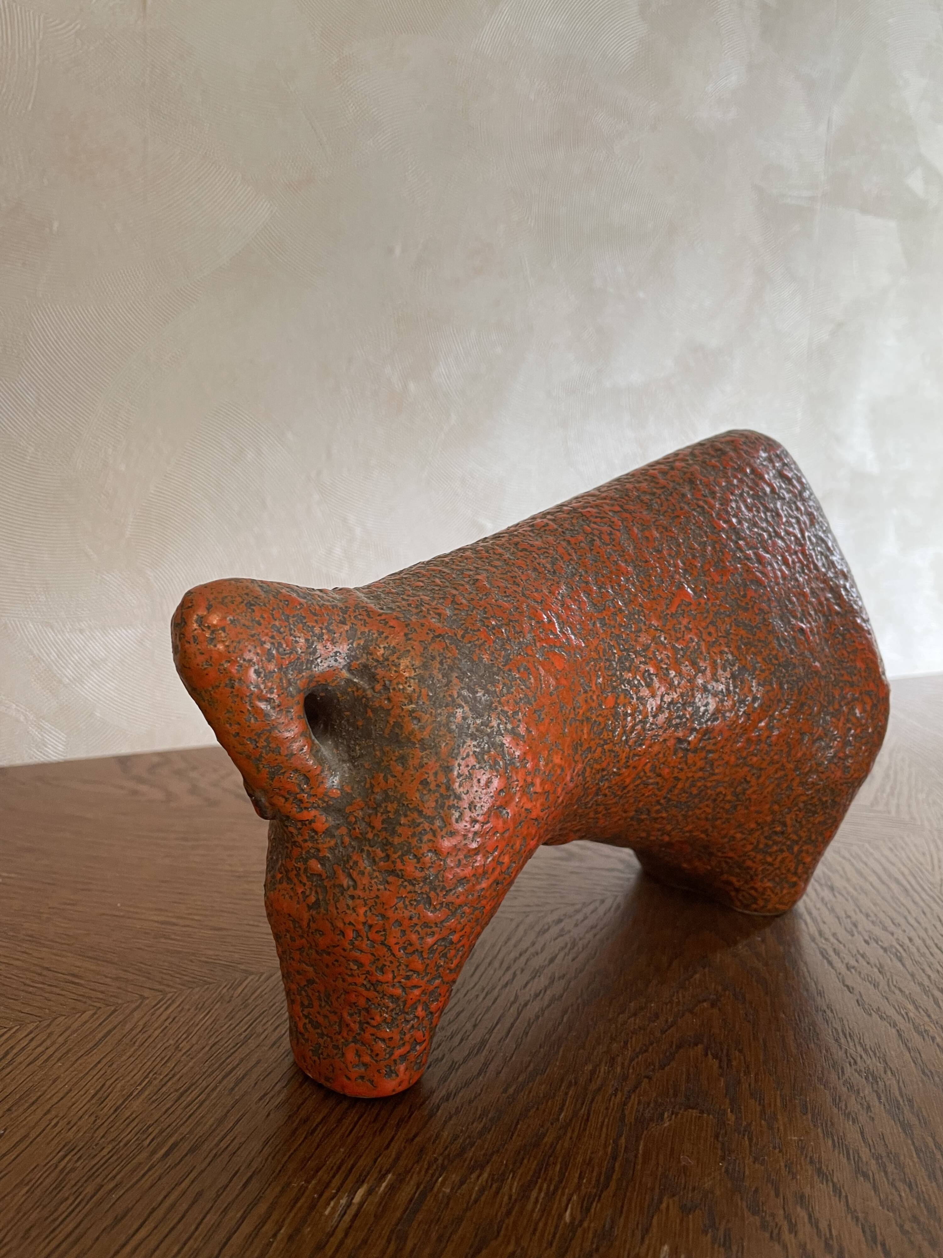 Ceramic bull from the 1970s