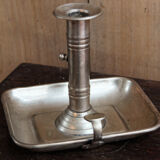 Silver brass cellar rat candle holder