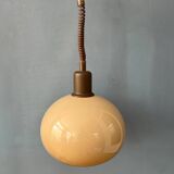 Vintage beige mushroom acrylic glass pendant lamp