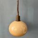 Suspension vintage en verre acrylique champignon beige