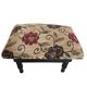 Foot Rest Stool Upholstered Floral Velvet Fabric With Drawer Vintage Deco