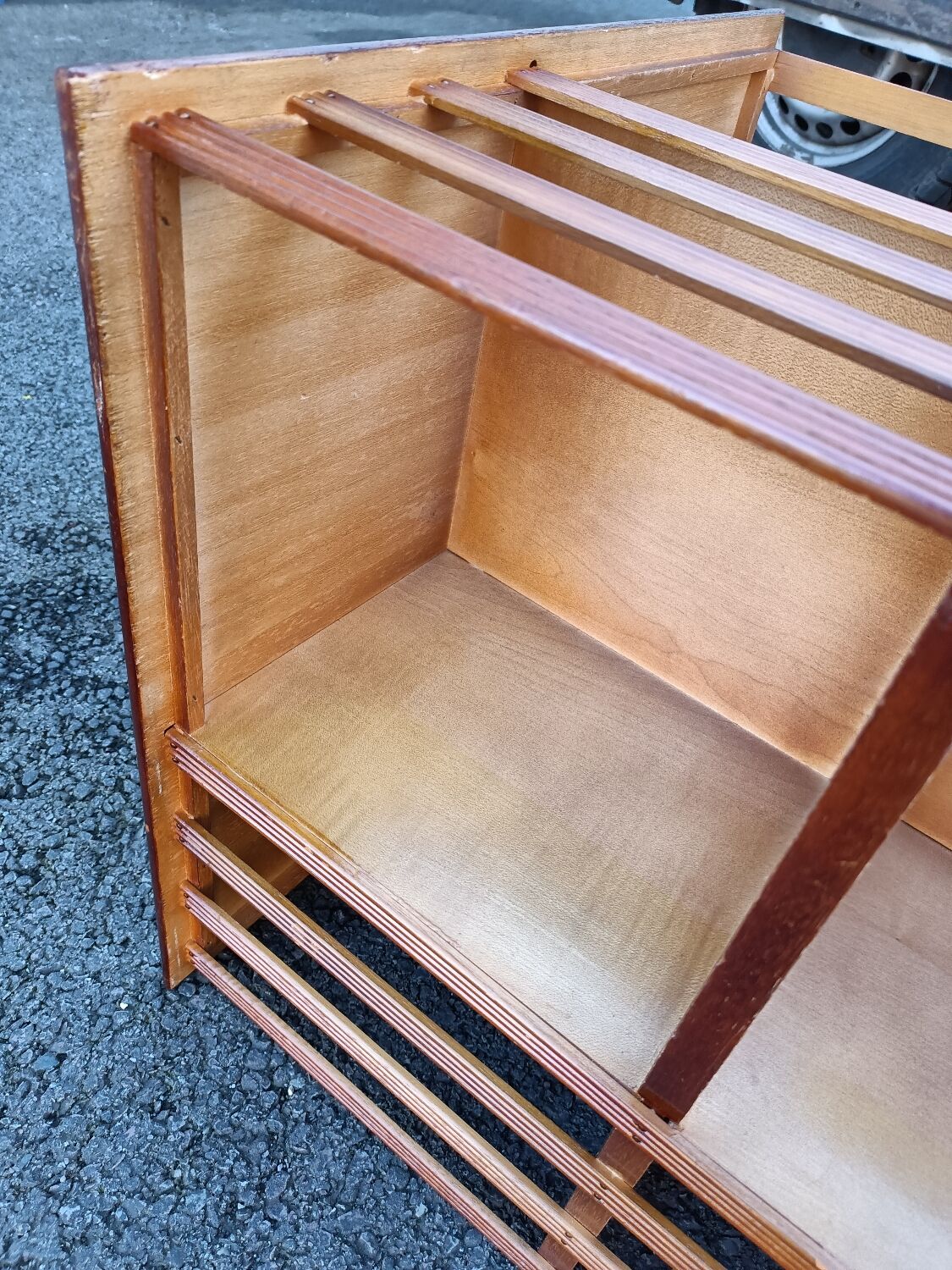 Old vintage English revolving bookcase