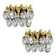 Paire d'appliques vintage, dorées à l'or fin, crystal, années 60