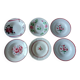 mismatched lot 6 stamped soup plates