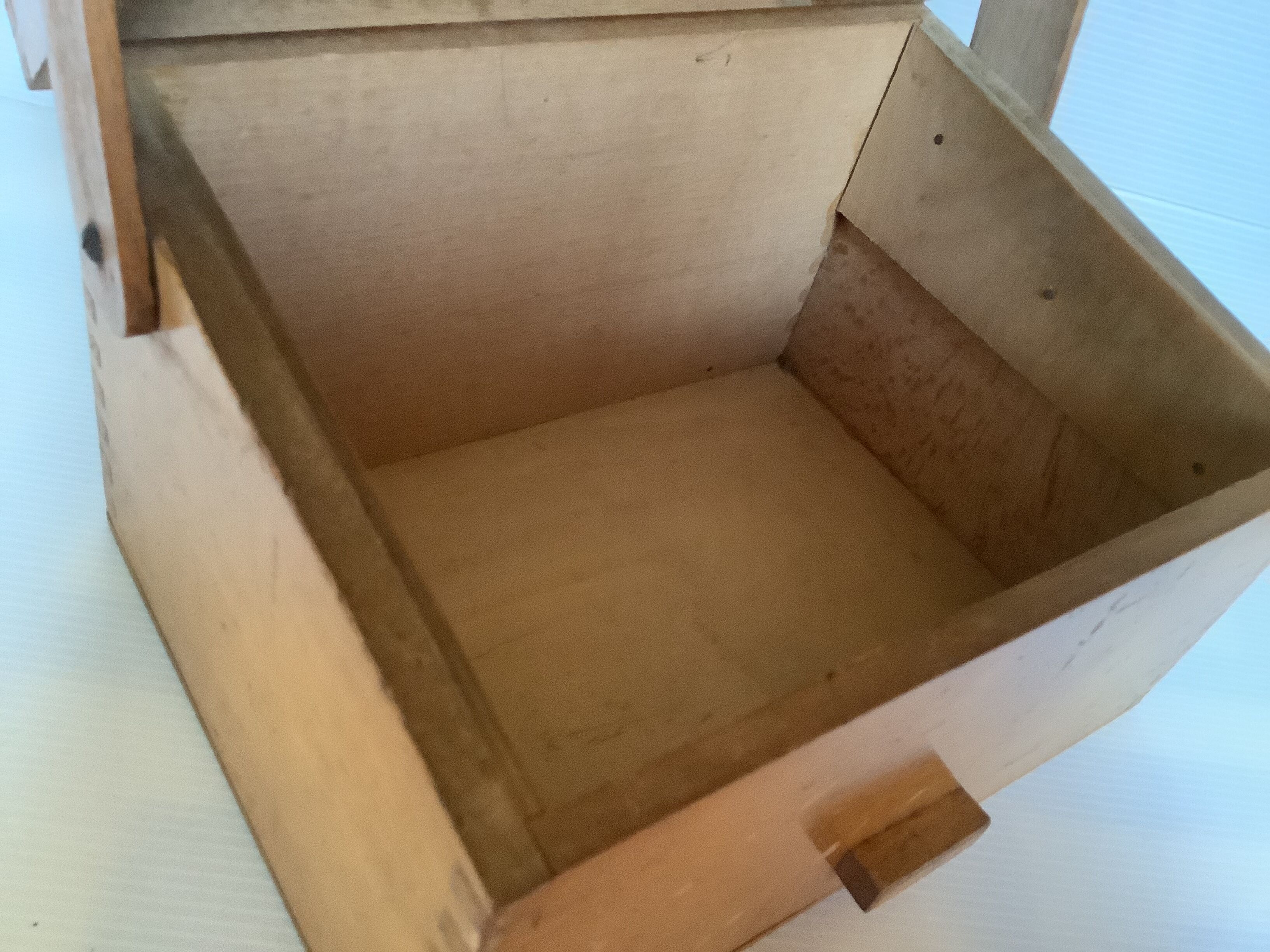 Wooden storage box dovetail mounting