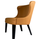 Fauteuil en simili cuire couleur abricot