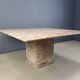 Vintage square granite dining table, 1970s